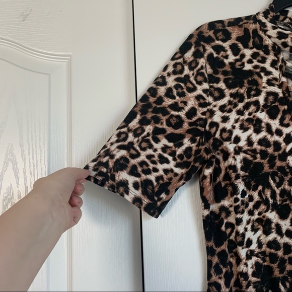 NWOT Bobbie & Brooks Leopard print midi dress - Picture 3 of 7